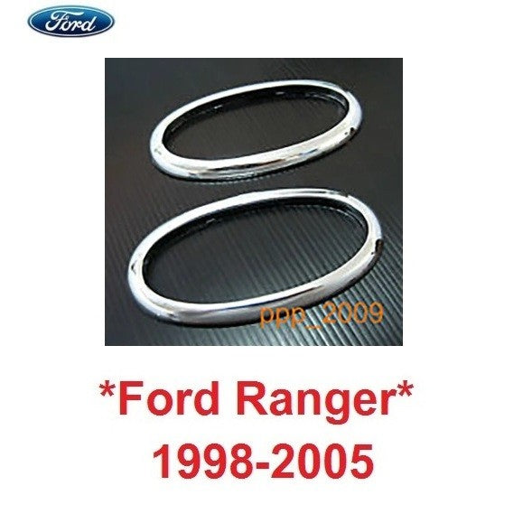 สีชุบโครเมี่ยม ครอบไฟแก้ม FORD RANGER 1998 - 2004 ฟอร์ด เรนเจอร์ ครอบไฟเลี้ยวข้าง ครอบแก้ม ครอบไฟข้าง ไฟแก้ม ลายไฟ
