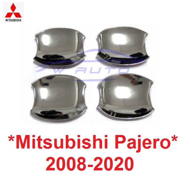 ถาดรองมือเปิดประตู Mitsubishi Pajero 2008 - 2020 โครเมี่ยม มิตซูบิชิ ปาเจโร่ ถ้วยรองมือเปิด เบ้ากันรอย เบ้ารองมือเปิด
