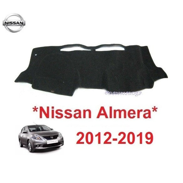 พรมปูคอนโซลหน้ารถ Nissan Almera  นิสสัน อัลเมร่า 2012 - 2019 ปูแผงหน้าปัด หน้ารถ พรมคอนโซล พรมในรถ พรมหน้าปัด 2014 2015