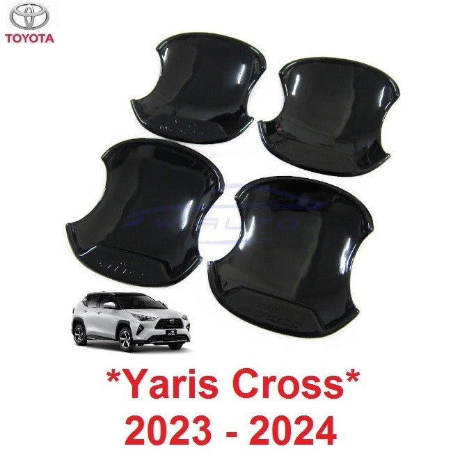 เบ้ารองมือเปิด ประตู Toyota Yaris Cross 2023 2024 2025 โตโยต้า ยาริส ครอส ถาดรองถ้วยรองมือ เบ้ากันรอย คาร์บอน เคฟล่า - Image 9