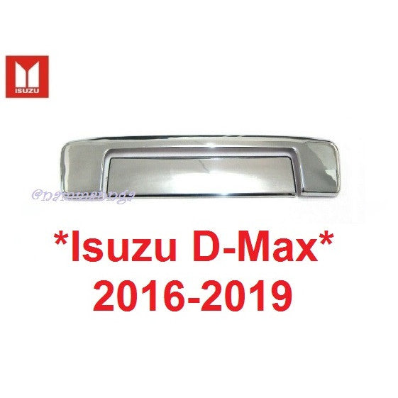 รถตามรูป ชุบโครเมี่ยม Dmax 2016 - 2019 ครอบมือเปิดท้าย อีซูซุ ดีแม็ค ออลนิว สเทล ครอบมือเปิดฝาท้าย มือเปิด Isuzu All New