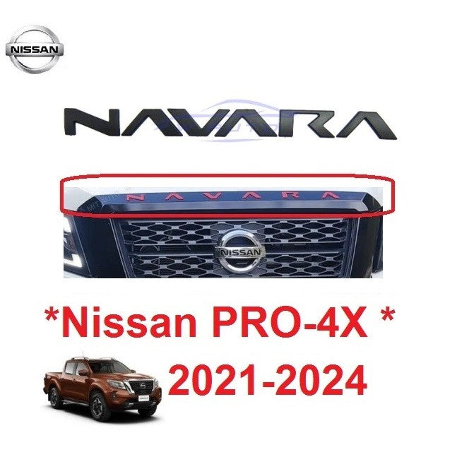 โลโก้ ติด กระจังหน้า Nissan NAVARA PRO-4X 2021 2022 2023 2024 LOGO นิสสัน ตัวอักษร สติ๊กเกอร์ ป้าย โลโก้ฝากระโปรง