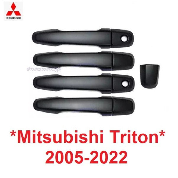 ครอบมือเปิดประตู ไม่TOP MITSUBISHI TRITON 2005 - 2022 สีดำด้าน มิตซูบิชิ ไทรทัน ครอบมือดึงประตู ครอบมือจับประตู ครอบมือ