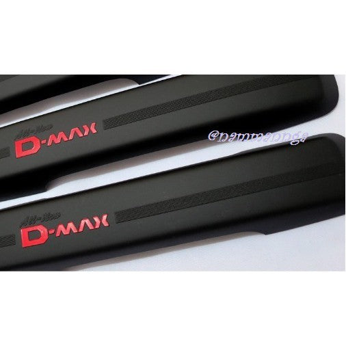 ครอบมือเปิดประตู Isuzu DMax 2012 - 2019 อีซูซุ ดีแม็กซ์ 1.9 สีดำด้าน โลโก้แดง ครอบมือดึง D MAX ดีแมค ครอบมือจับประตู - Image 2