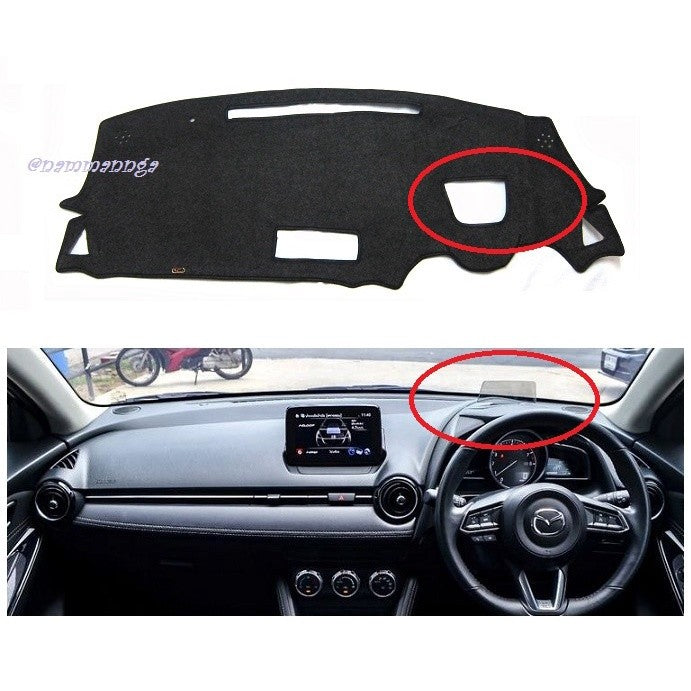 พรมหน้ารถ มีจอใส เหนือพวงมาลัย Mazda CX-3 2015 - 2021 มาสด้า cx 3 พรมปูแผงหน้าปัด พรมคอนโซล คอนโซน พรมปูคอนโซลหน้ารถ - Image 2