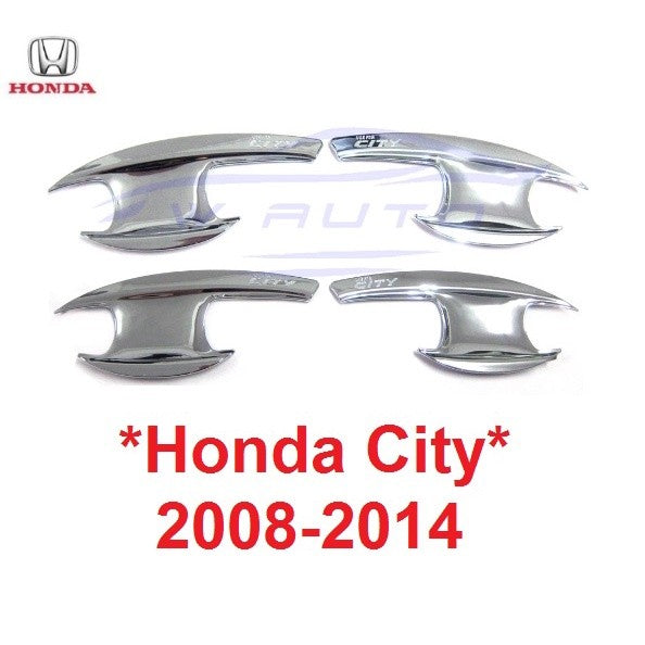 เบ้ามือจับประตู HONDA CITY SEDAN 2008 - 2014 ถาดรองมือเปิดประตู ฮอนด้า ซิตี้ เบ้ากันรอย ชุบโครเมี่ยม เบ้ารองมือเปิด