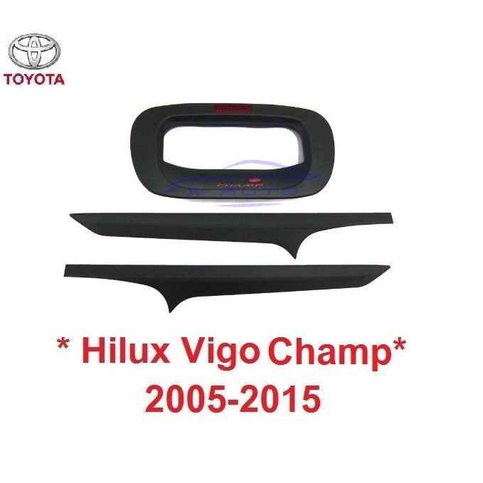 ครอบมือเปิดท้าย สีดำ Toyota Vigo Champ 2005 - 2014 โตโยต้า วีโก้ แชมป์ เบ้ามือ ครอบมือดึงฝาท้าย 2012 ครอบเปิดท้าย Hilux