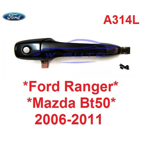 หน้าซ้าย มือเปิดนอก FORD Ranger 2006 - 2011 MAZDA BT50 ที่ดึงประตู ฟอร์ด เรนเจอร์ มือดึงประตู มาสด้า ดำเงา มือเปิดประตู