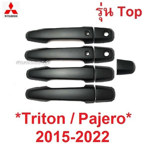 รุ่นTOP ครอบมือจับประตู MITSUBISHI TRITON PAJERO 2015 - 2022 ดำด้าน มิตซูบิชิ ไทรทัน ปาเจโร ครอบมือดึง ประตู ครอบมือเปิด - Image 7
