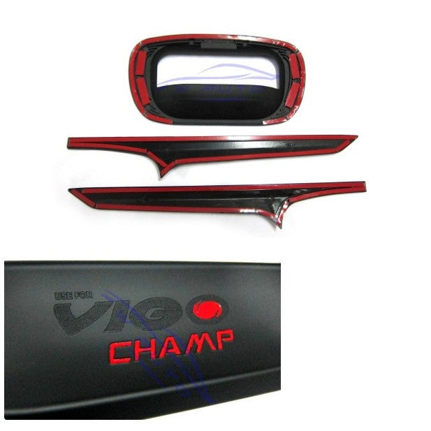 ครอบมือเปิดท้าย สีดำ Toyota Vigo Champ 2005 - 2014 โตโยต้า วีโก้ แชมป์ เบ้ามือ ครอบมือดึงฝาท้าย 2012 ครอบเปิดท้าย Hilux - Image 2