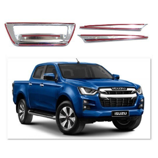 ชุด ครอบเบ้ามือเปิดท้าย ดาบ Isuzu DMAX D-Max 2020 - 2024 มือดึงท้ายรถ อีซูซุ ดีแม็กซ์ ถาดรองมือเปิดท้าย ครอบมือเปิดท้าย - Image 2