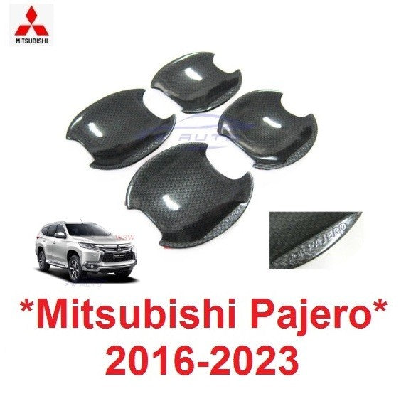 ถาดรองมือเปิด มิตซูบิชิ ปาเจโร่ 2016 - 2023 คาร์บอน เคฟล่า Mitsubishi Pajero เบ้ามือจับ เบ้ากันรอย เบ้ารองมือเปิด