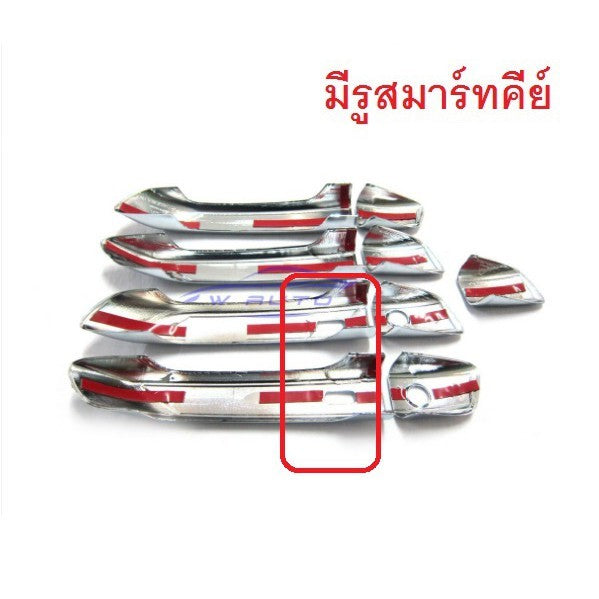 TOP สีชุบ ครอบมือเปิดประตู Mazda BT-50 2020-2021 2022 มาสด้า บีที50 ครอบมือดึงประตู bt50 bt 50 ครอบมือจับ ประตู - Image 2