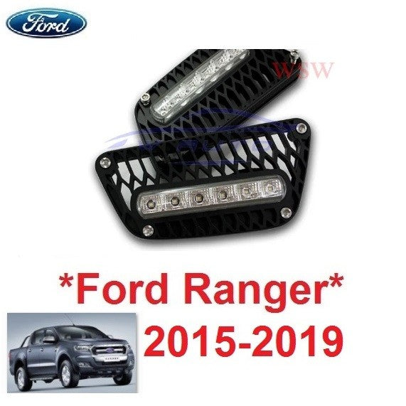 ไฟ LED FITT ติดกระจังหน้า FORD RANGER 2015 2016 2017 2018 2019 DAY LIGHT DAYTIME ของแต่ง