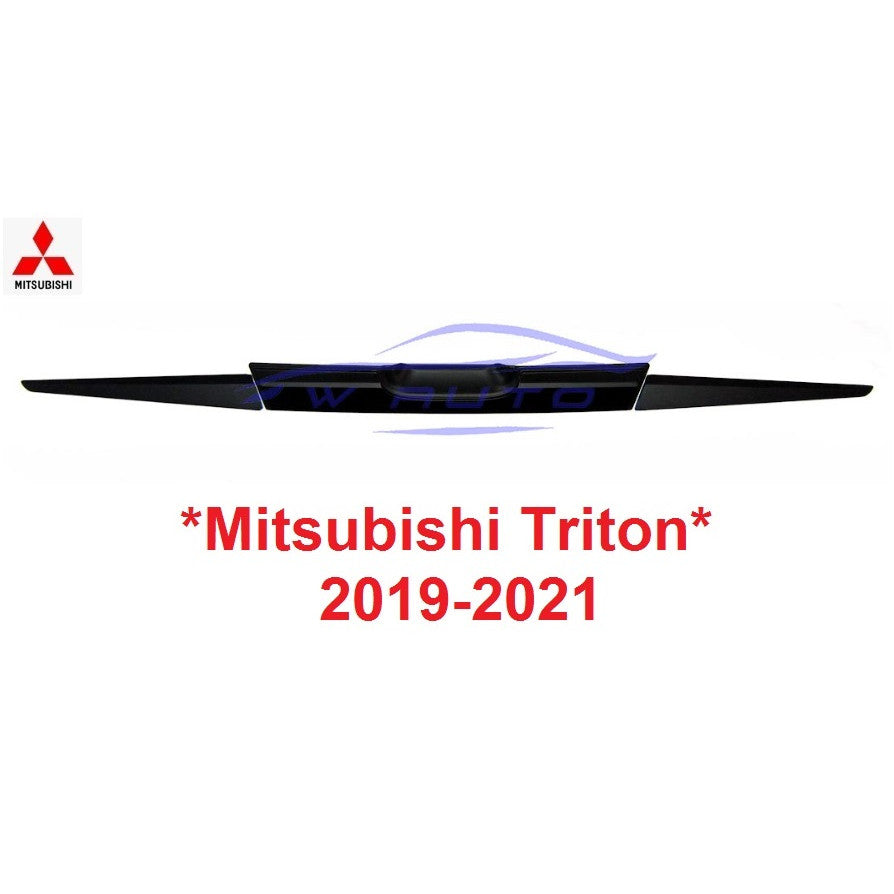 สีดำด้าน คิ้วท้าย ล่าง Mitsubishi Triton 2019 - 2021 มิตซูบิชิ ไทรทัน คิ้วฝาท้าย มือเปิดท้าย ครอบมือเปิดท้าย เบ้าฝาท้าย