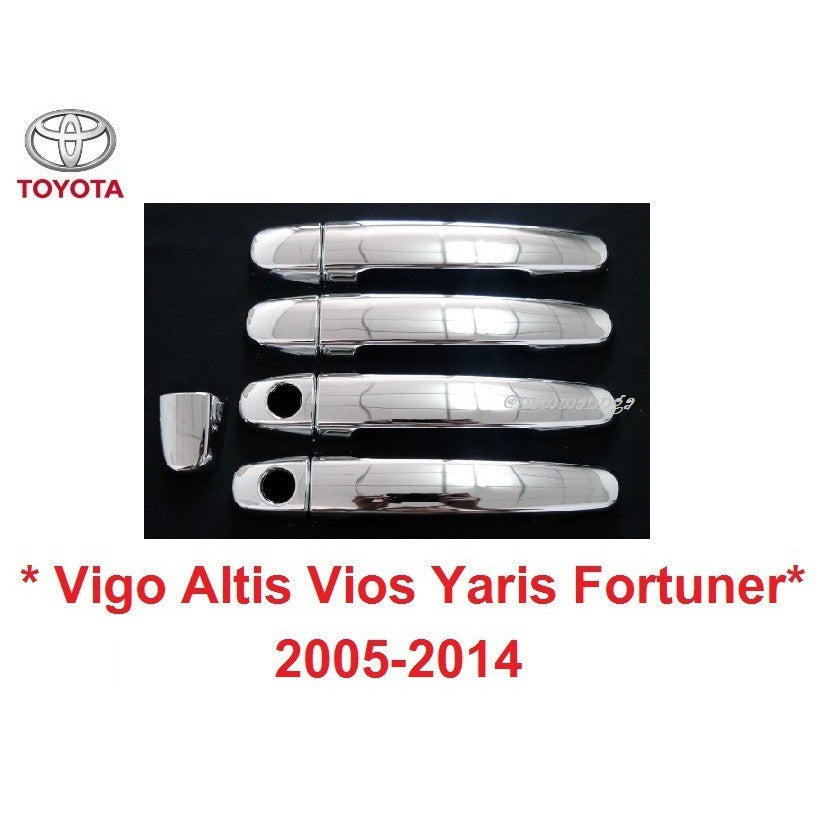 ครอบมือเปิดประตู Toyota Vigo Vios Altis Fortuner 2005-2014 โตโยต้า วีโก้ อัลติส ยาริส วีออส ฟอร์จูเนอร์ ชุบโครเมี่ยม