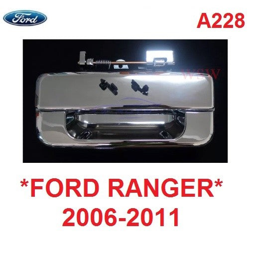 ชุบโครเมี่ยม มือเปิดท้ายกระบะ FORD RANGER 2006 - 2011 มือดึงกระบะ ฟอร์ด เรนเจอร์  มาสด้า MAZDA มือเปิดฝาท้าย มือเปิดท้าย