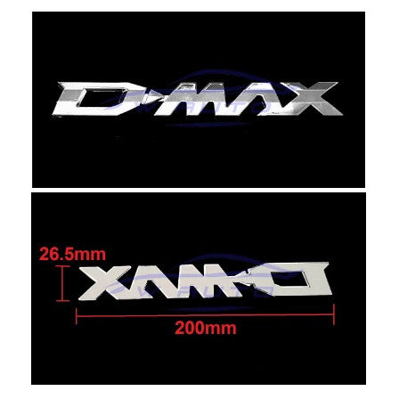 logo Dmax โลโก้ติดฝาท้าย ISUZU D-MAX 2020 - 2023 โลโก้ อีซูซุ ดีแม็ก ติดท้ายกระบะ ตัวอักษร สีชุบโครเมี่ยม สติ๊กเกอร์ - Image 2
