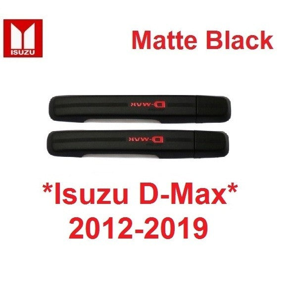 ครอบมือเปิดประตู Isuzu DMax 2012 - 2019 อีซูซุ ดีแม็กซ์ 1.9 สีดำด้าน โลโก้แดง ครอบมือดึง D MAX ดีแมค ครอบมือจับประตู - Image 9