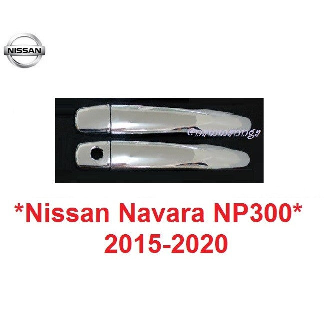 สีโครเมี่ยม ครอบมือจับประตู Nissan Navara NP300 2015 - 2020 นิสสัน นาวาร่า NP300 ครอบมือดึง ครอบมือเปิดประตู - Image 5