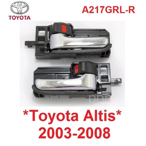 มือเปิดประตู ด้านใน Toyota Corolla Altis 2003 2004 - 2008 โตโยต้า โคโรล่า อัลติส มือเปิดใน อะไหล่ ประตู มือดึงประตูใน