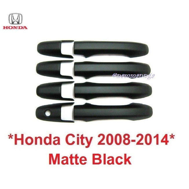 สีดำด้าน ครอบมือจับประตู HONDA CITY 2008 - 2013 ฮอนด้า ซิตี้ ครอบมือดึง ครอบมือเปิด ประตู ครอบมือจับ มือจับประตู ที่ดึง