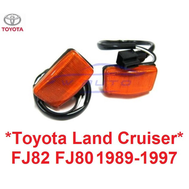 1คู่ สีส้ม ไฟเลี้ยวข้าง Toyota Land Cruiser FJ82 FJ80 1989 - 1997 โตโยต้า แลนด์ครุยเซอร์ ไฟแก้ม ไฟสัญญาณ ไฟ ไฟเลี้ยว