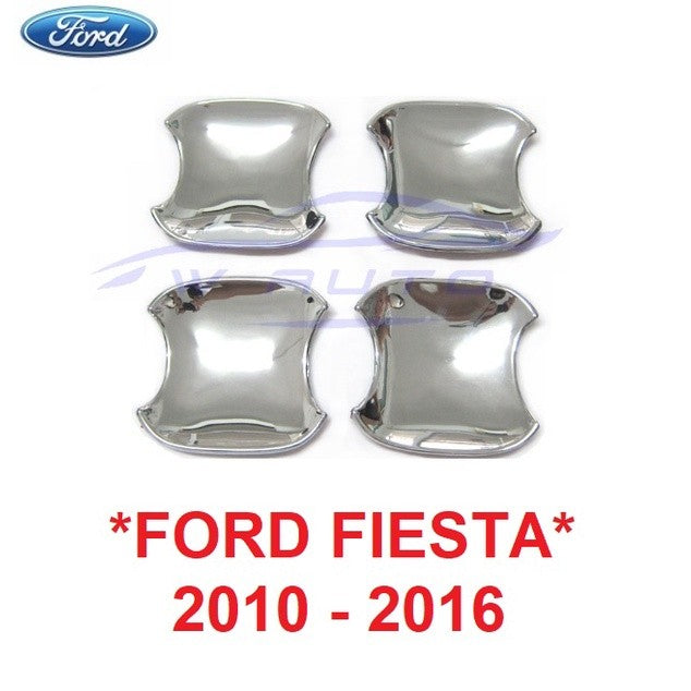 ถ้วยมือเปิด FORD FIESTA 2010 - 2016 ถาดรองมือเปิดประตู ฟอร์ด เฟียสต้า เบ้ารองมือเปิด กันรอยประตู สีชุบโครเมี่ยม เบ้ามือ