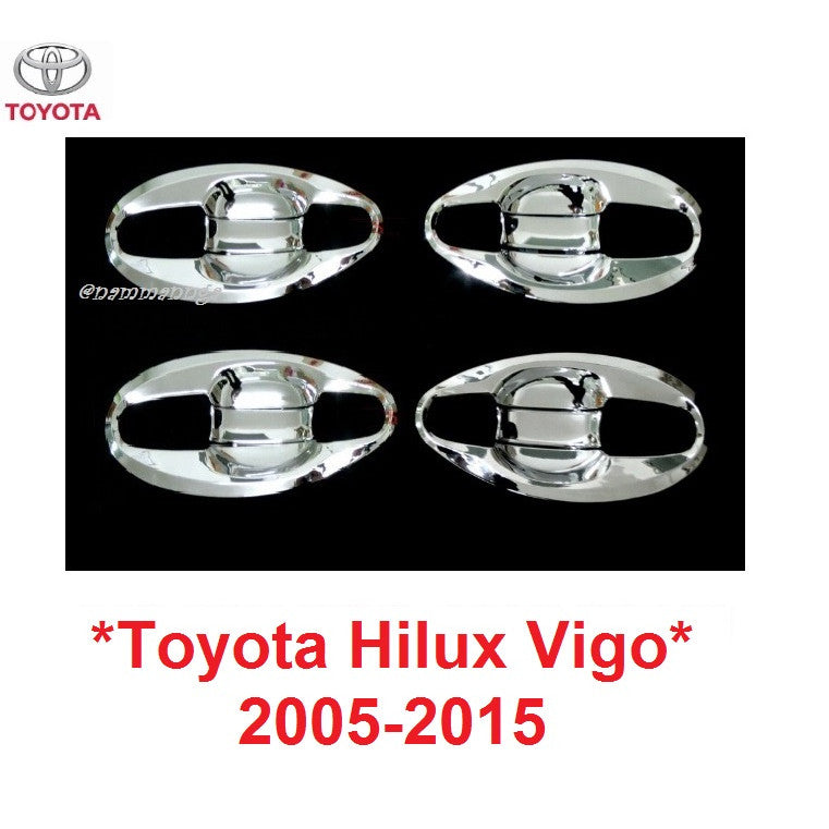 เบ้ารองมือเปิด Toyota Hilux Vigo 2005 - 2014 โตโยต้า วีโก้ ถ้วย เบ้ารองมือเปิดประตู กันรอย ถาดรองมือเปิดประตู เบ้ากันรอย