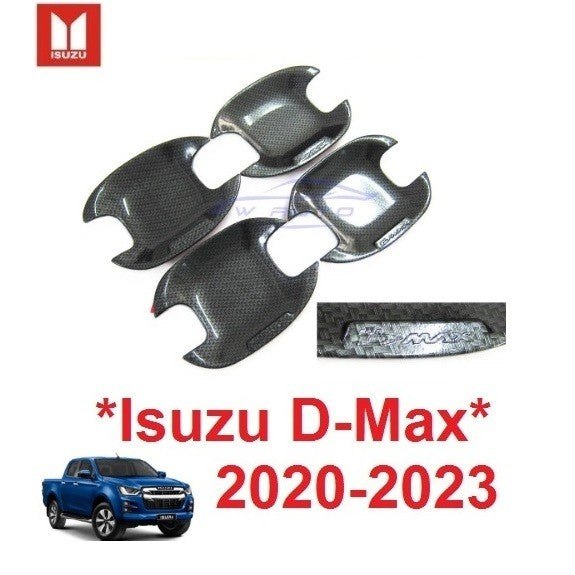 เบ้ามือจับ Isuzu D-Max อีซูซุ ดีแม็กซ์ 2020 2021 2022 2023 2024 dmax เบ้ากันรอย ถาดรองมือเปิดประตู ดีแมค ลายเคฟล่า
