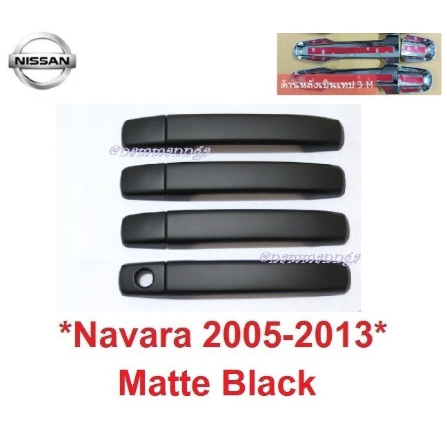สีดำด้าน ครอบมือเปิดประตู Nissan Navara D40 2005 - 2014นิสสัน นาวาร่า ตัวเก่า ครอบมือดึง ครอบมือจับประตู - Image 5