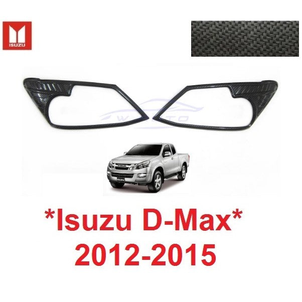ครอบไฟหน้า Isuzu D-Max 2012 - 2015 ลายเคฟล่า อีซูซุ ดีแม็กซ์ Dmax ดีแมค ครอบไฟหน้ารถ ฝาครอบหน้า แต่งไฟรถ ไฟหน้า แต่งไฟ