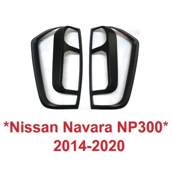 สีดำด้าน ครอบไฟท้าย NISSAN NAVARA NP300 ปี 2013-2019 นิสสัน นาวาร่า NP300 ของแต่งนาวาร่า ครอบฝาท้าย ฝาครอบไฟท้าย