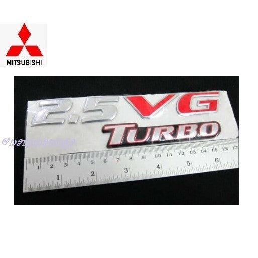 VG TURBO สติ๊กเกอร์ นูน 2.5 โลโก้ LOGO ติดรถ MITSUBISHI TRITON STRADA CYCLONE มิตซูบิชิ แผ่นป้าย ป้าย วีจี เทอร์โบ
