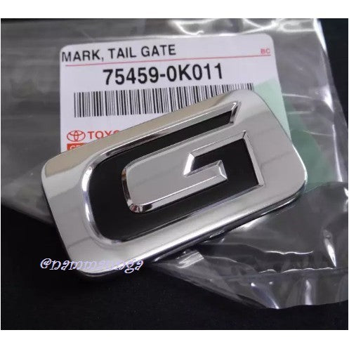 ศูนย์แท้ G logo โลโก้ ตัว จี ชุบโครเมี่ยม โตโยต้า วีโก้ 2005 - 2015 For Toyota Hilux Vigo Revo Fortuner PICKUP ตัวอักษร