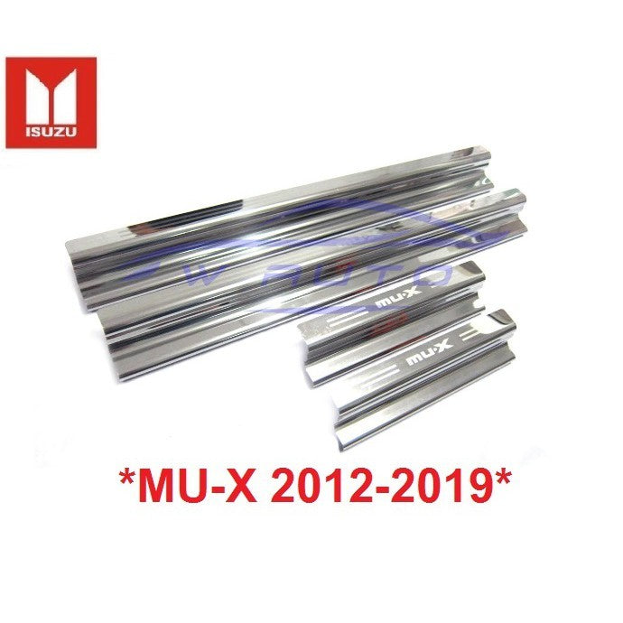 4ประตู ชายบันไดประตู Isuzu MUX 2012 - 2019 สคัพเพลท อีซูซุ มิวเอ็กซ์ คิ้วกันรอยขอบประตู กาบบันได ชายบันได กันรอย MU-X