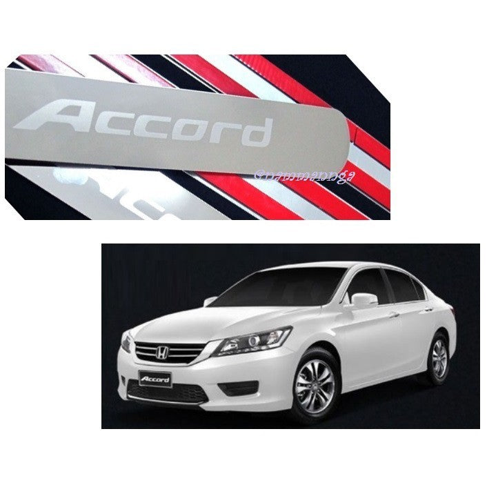 ชายบันได Honda Accord 2013 - 2017 ฮอนด้า แอคคอร์ด คิ้วกันรอยขอบประตู กาบบันได ชายบันไดประตู สคัพเพลท กันรอยประตู กันรอย - Image 2