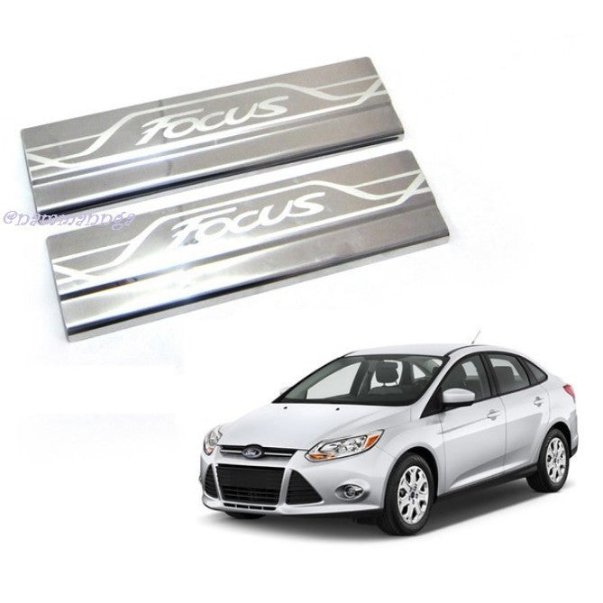ชายบันได สคัพเพลท Ford Focus 2012 - 2016 ฟอร์ด โฟกัส คิ้วกันรอยขอบประตู ชายบันไดประตู กันรอยขอบ กันรอยประตู 2014 2015 - Image 2