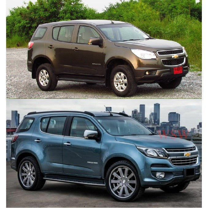 ชายบันไดประตู Chevrolet Trailblazer 2012-2019 สีดำด้าน เชฟโรเลต เทรลเบลเซอร์ คิ้วกันรอยขอบประตู ชายบันได สคัพเพลท - Image 3