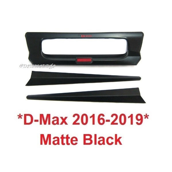 รถตามรูป เบ้ารองมือดึงท้ายรถ ISUZU DMAX D-MAX 2016 - 2019 ดำด้าน อีซูซุ ดีแม็กซ์ ออลนิว ถาดรองมือเปิดท้าย คิ้วฝากระโปรง