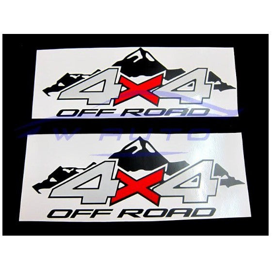 2ชิ้น สติ๊กเกอร์ 4x4 ติดตกแต่งรถ ทุกรุ่น 4WD STICKER 4X4 OFF ROAD ติดข้างท้าย toyota ford isuzu