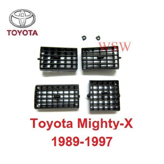ช่องปรับแอร์ Toyota Hilux Mighty-X 1988 - 1997 โตโยต้า ไมตี้เอ็กซ์ Ln85 Ln90 1ชุดตามรูป กรอบ ช่องแอร์ ชุดแอร์ #R008-10