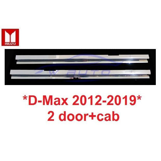 2ชิ้น ชายบันไดประตู ISUZU D-MAX 2DOOR CAB 2012-2019 สคัพเพลท อีซูซุ ดีแม็กซ์ 2ประตู เปิดแคป คิ้ว กันรอยประตู ชายบันได
