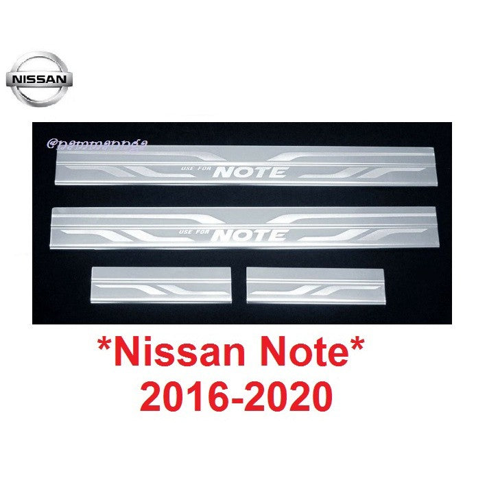 ชายบันได สคัพเพลท Nissan Note 2016 - 2020 นิสสัน โน้ต โน๊ต คิ้วกันรอยขอบประตู ชายบันไดประตู คิ้วกันรอย กันรอยประตู