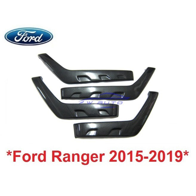 ครอบเท้าแขน 4ชิ้น ลายเคฟล่า Ford Ranger 2015 - 2019 ครอบที่พักแขนในรถ ฟอร์ด เรนเจอร์ 4ประตู กันรอยที่เท้าแขน ของแต่งรถ