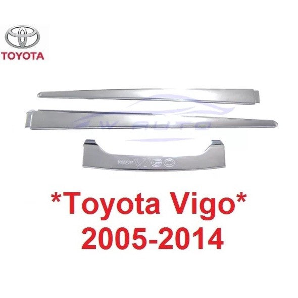 สีชุบโครเมี่ยม คิ้วฝากระโปรงท้าย Toyota Vigo 2005 - 2014 คิ้วฝาท้าย คิ้วท้าย โตโยต้า วีโก้