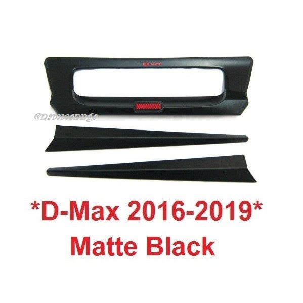 รถตามรูป เบ้ารองมือดึงท้ายรถ ISUZU DMAX D-MAX 2016 - 2019 ดำด้าน อีซูซุ ดีแม็กซ์ ออลนิว ถาดรองมือเปิดท้าย คิ้วฝากระโปรง - Image 6