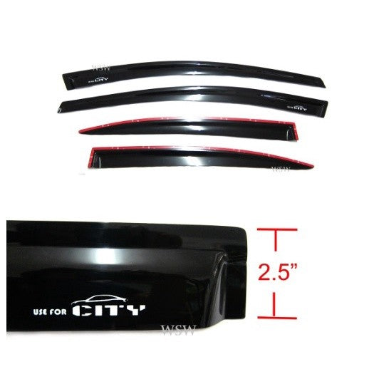กันสาด สีดำ ฮอนด้า ซิตี้ 2014 - 2019 HONDA CITY Windshield กันสาดประตู กันฝน ของแต่งซิตี้ AO กันแดด - Image 2