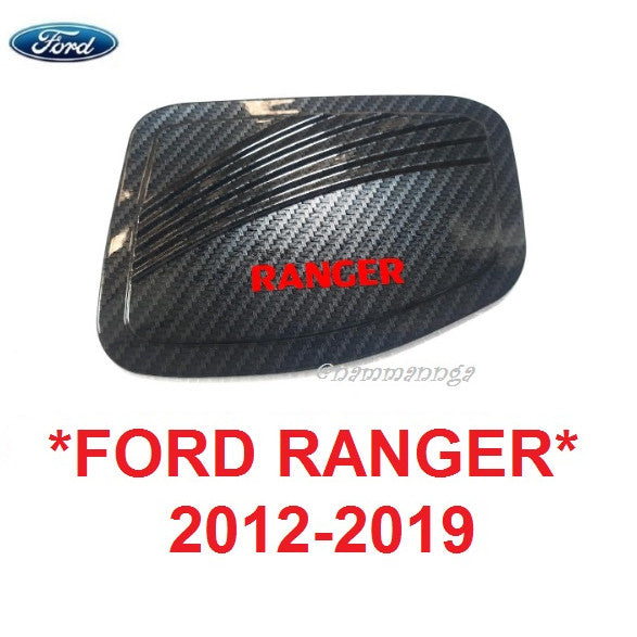โลโก้แดง ลายเคฟล่า ครอบฝาถังน้ำมัน Ford Ranger 2012 - 2021 ฝาถังน้ำมัน ฟอร์ด เรนเจอร์ ฝาครอบ ครอบฝาถัง ฝาถัง 2015 2019