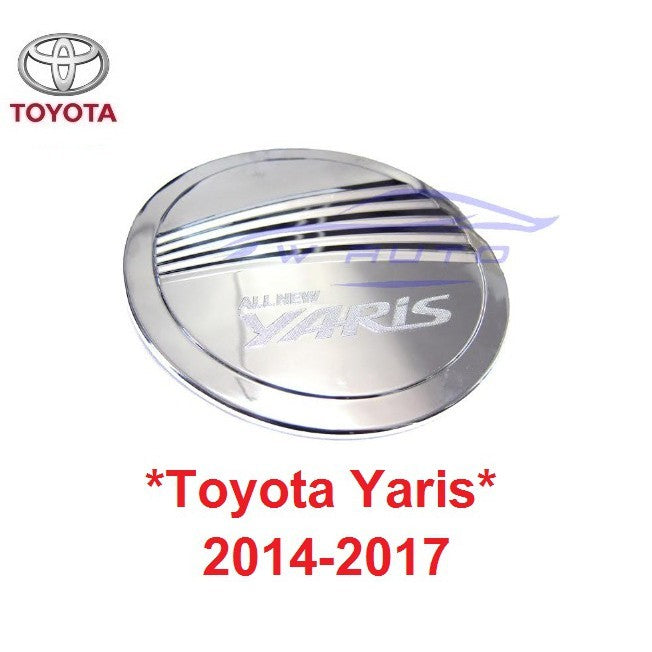 สีชุบโครเมี่ยม ครอบฝาถังน้ำมัน Toyota Yaris Hatchback 2014-2017 โตโยต้า ยาริส ฝาถังน้ำมัน ครอบฝาถัง แต่งฝาถังน้ำมัน 2015